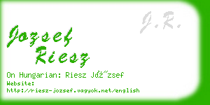 jozsef riesz business card
